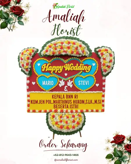 Papan Bunga Pernikahan Cempaka Permai